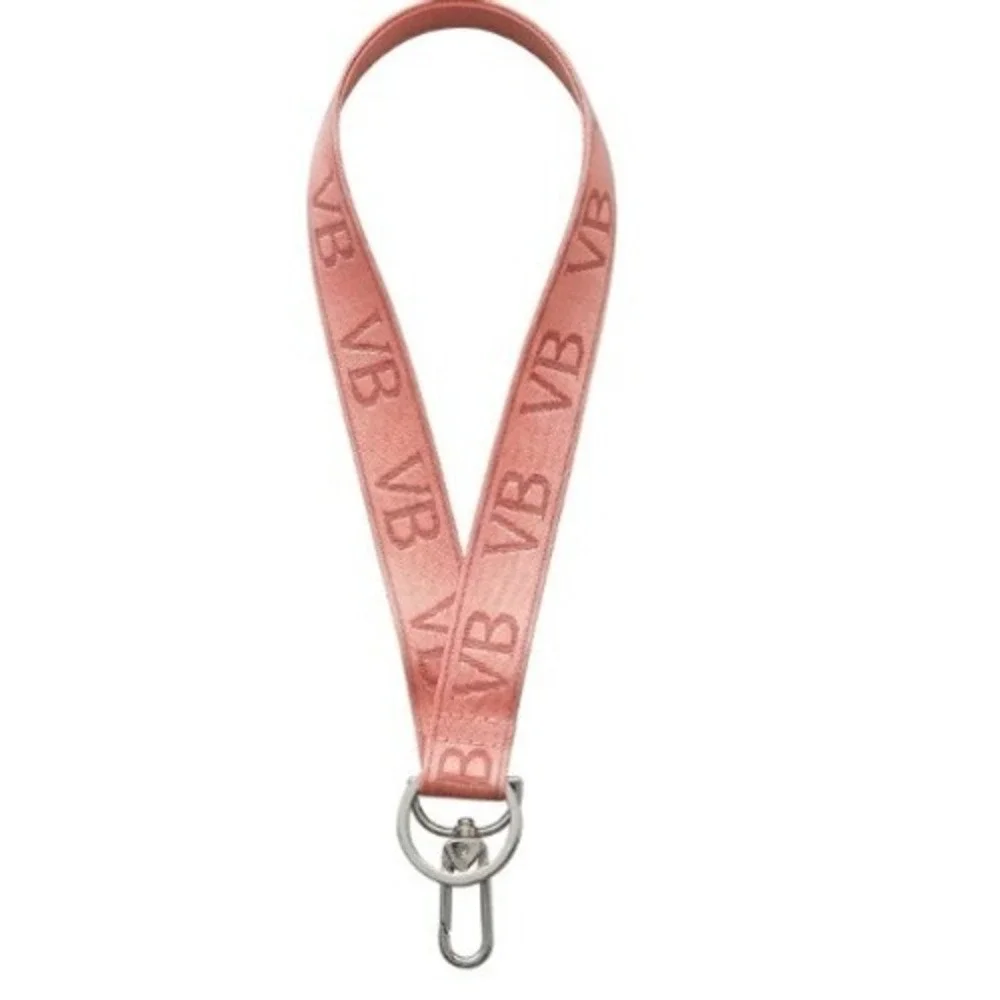 Vera Bradley Webbing Lanyard Sun Washed Tropical Pink Logo 28561-V77 NWT